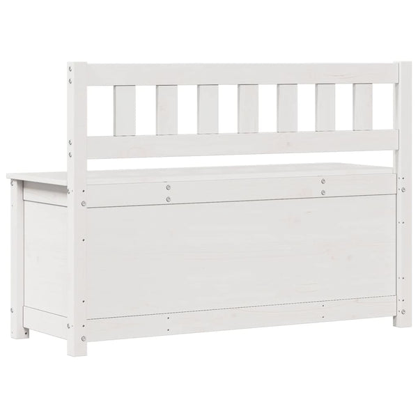 Weiße Sitzbank Kiefer Massivholz 110 cm