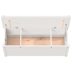 Weiße Sitzbank Kiefer Massivholz 110 cm
