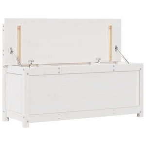 Weiße Sitzbank Kiefer Massivholz 110 cm