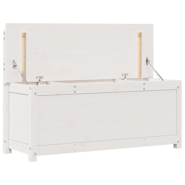 Weiße Sitzbank Kiefer Massivholz 110 cm