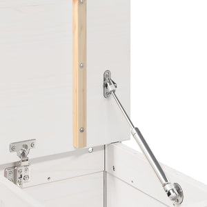 Weiße Sitzbank Kiefer Massivholz 110 cm