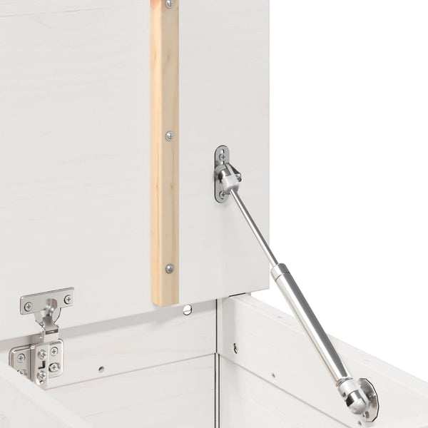 Weiße Sitzbank Kiefer Massivholz 110 cm
