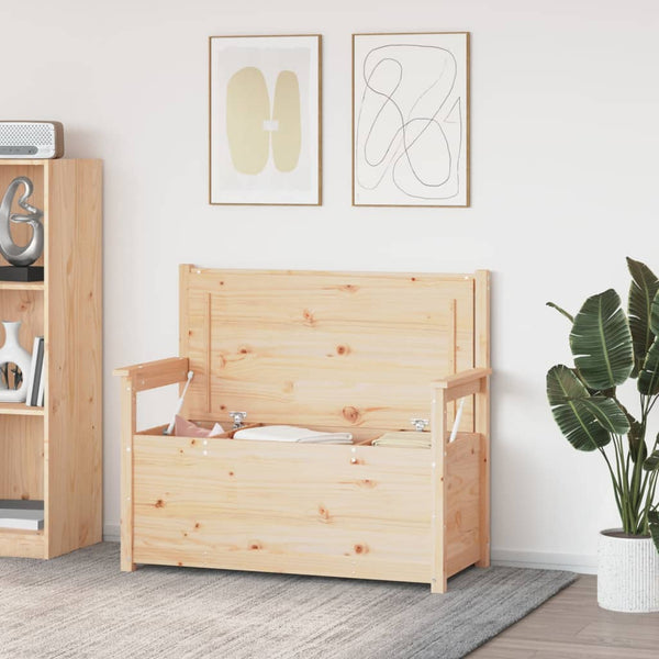 Sitzbank Kiefer Massivholz mit Stauraum
