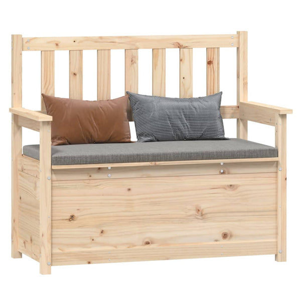 Sitzbank Kiefer Massivholz mit Stauraum