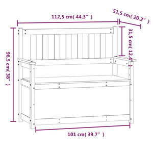 Sitzbank Kiefer Massivholz mit Stauraum