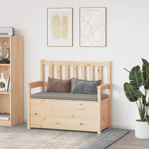 Sitzbank Kiefer Massivholz mit Stauraum