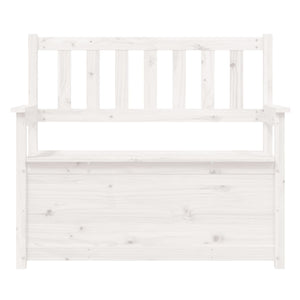 vidaXL Banc blanc 112,5x51,5x96,5 cm Bois de pin massif