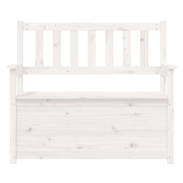 vidaXL Banc blanc 112,5x51,5x96,5 cm Bois de pin massif