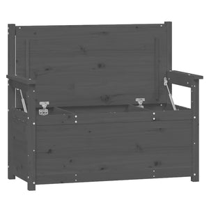 Graue Sitzbank Kiefer Massivholz 112,5 cm