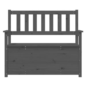 Graue Sitzbank Kiefer Massivholz 112,5 cm