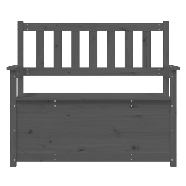 Graue Sitzbank Kiefer Massivholz 112,5 cm