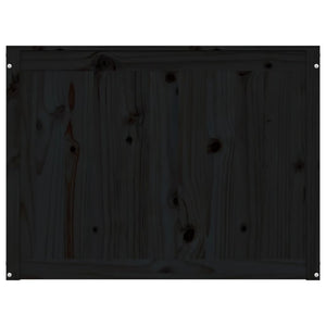 vidaXL Panier à linge noir 88,5x44x66 cm Bois de pin massif