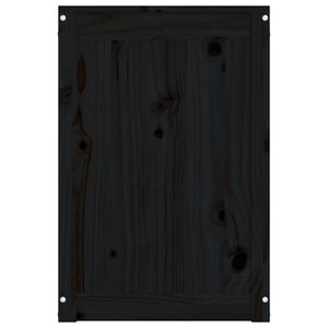 vidaXL Panier à linge noir 88,5x44x66 cm Bois de pin massif