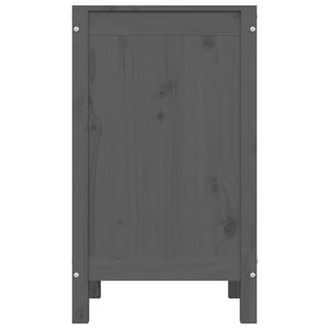 Graue Wäschetruhe Kiefer Massivholz 44x76 cm