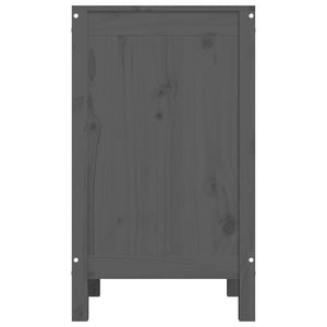 Graue Wäschetruhe Kiefer Massivholz 44x76 cm