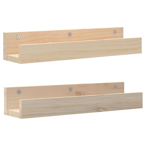 Wandregale 2er Set Kiefer 50x12x9 cm
