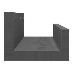 Graue Wandregale 2er Set Kiefernholz 50cm