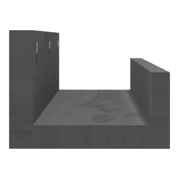 Graue Wandregale 2er Set Kiefernholz 50cm