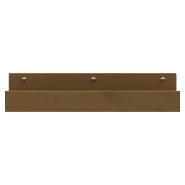 vidaXL Étagères murales 2 pcs Marron miel 50x12x9 cm Bois de pin massif