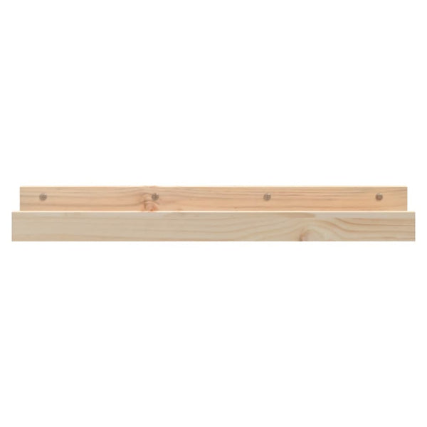 Wandregale 80x12x9 cm Kiefer Massivholz 2er Set