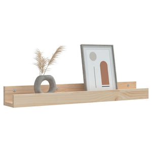 Wandregale 80x12x9 cm Kiefer Massivholz 2er Set