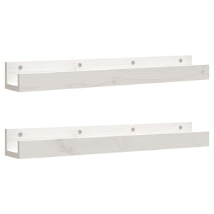 Weiße Wandregale 80 cm, 2er Set
