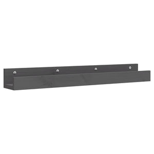 Graue Wandregale 80 cm, 2er Set