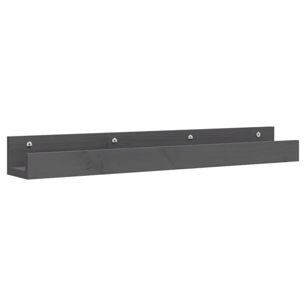 Graue Wandregale 80 cm, 2er Set