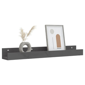 Graue Wandregale 80 cm, 2er Set