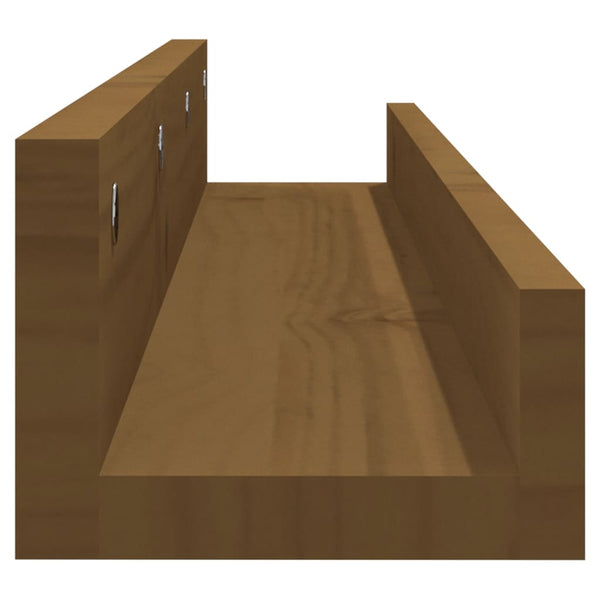 Wandregale 2er Set Honigbraun Kiefer 80cm