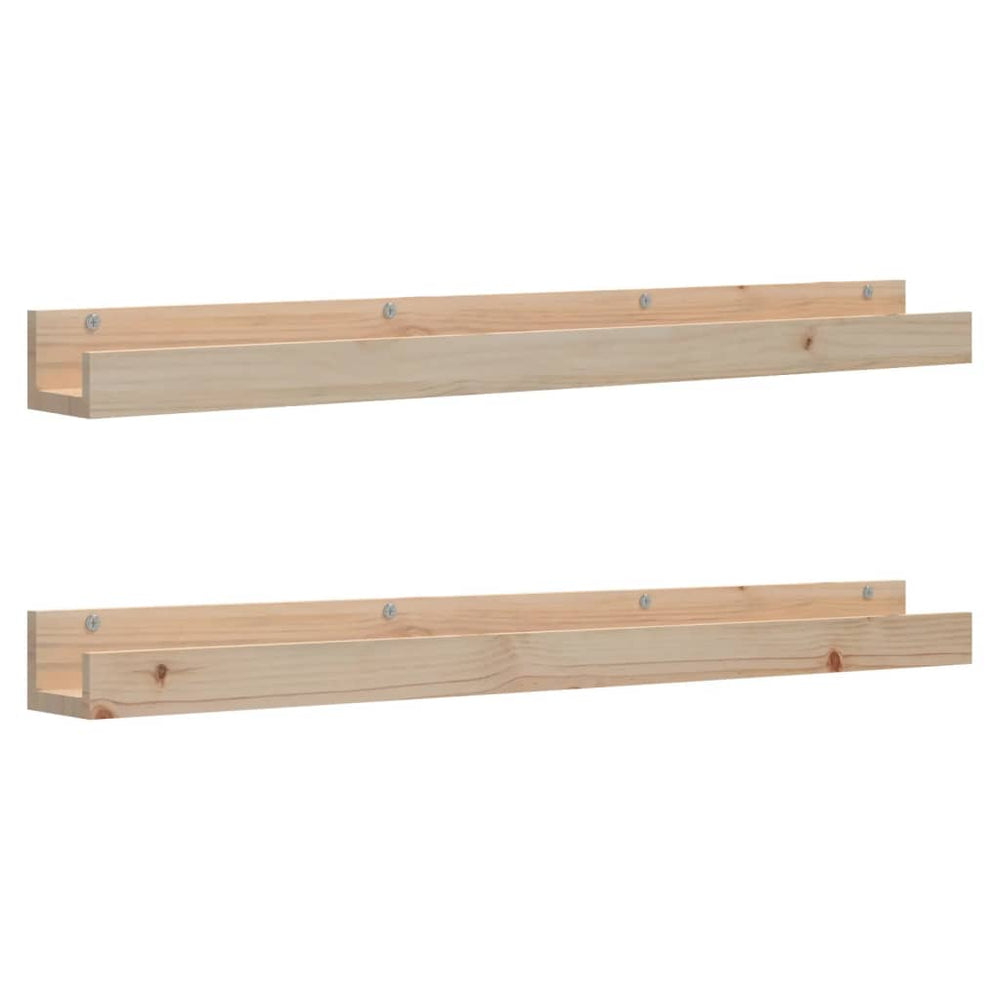 Wandregale 2er Set Kiefer Massivholz 110cm