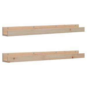 Wandregale 2er Set Kiefer Massivholz 110cm