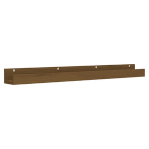 Wandregale 2er Set Honigbraun Kiefer Massivholz