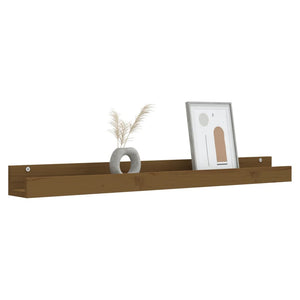 Wandregale 2er Set Honigbraun Kiefer Massivholz