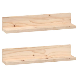 Wandregale 2er Set Kiefer Massivholz 50cm