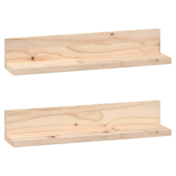 Wandregale 2er Set Kiefer Massivholz 50cm
