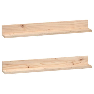 Wandregale 2er Set Kiefer Massivholz 80cm