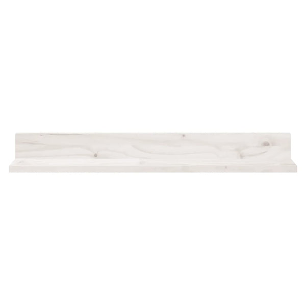 Wandregale 2er Set Weiß Kiefer 80cm