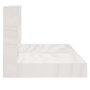 Wandregale 2er Set Weiß Kiefer 80cm