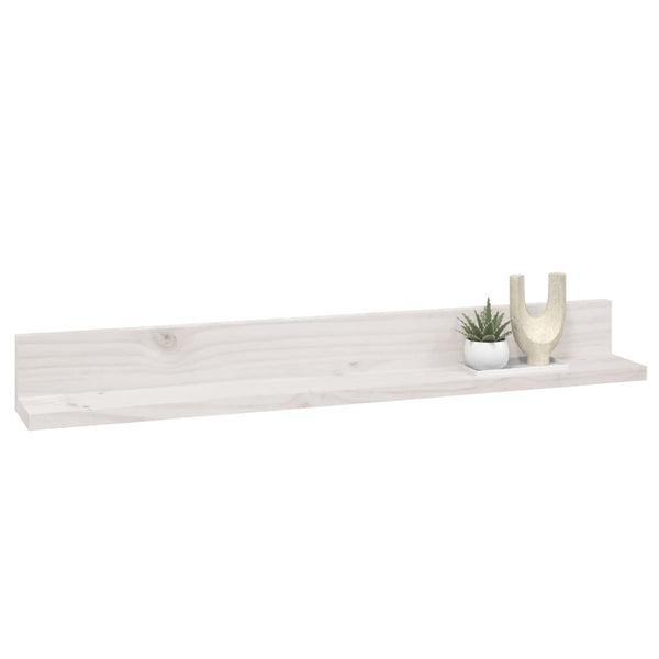 Wandregale 2er Set Weiß Kiefer 80cm