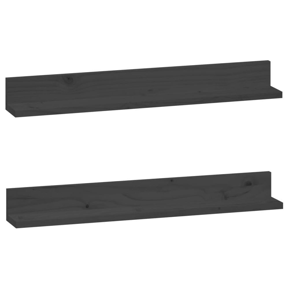 Graue Wandregale 80 cm, 2er Set