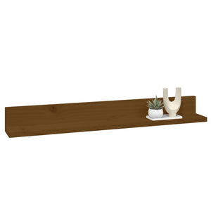 Wandregale 2er Set Honigbraun Kiefer Massivholz