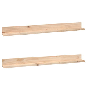 Massivholz Wandregale 110cm, 2er Set