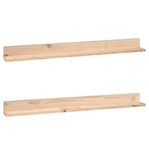 Massivholz Wandregale 110cm, 2er Set