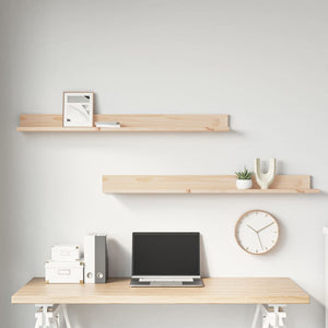 Massivholz Wandregale 110cm, 2er Set