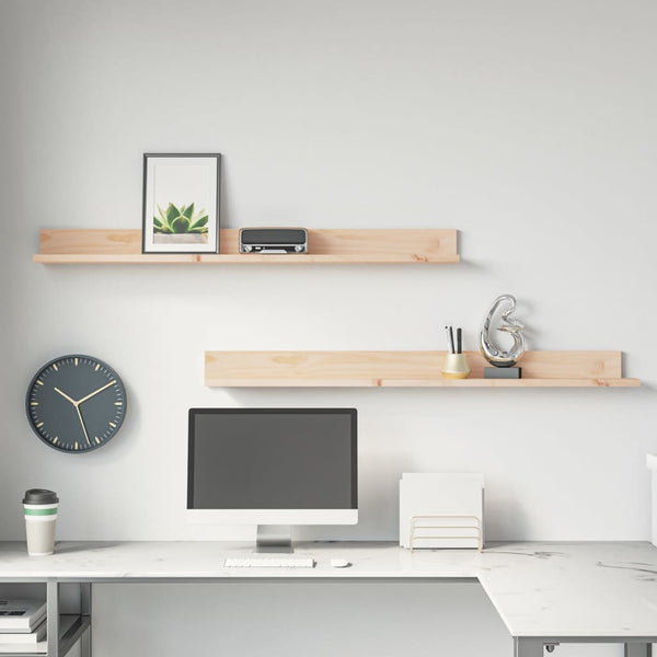 Massivholz Wandregale 110cm, 2er Set