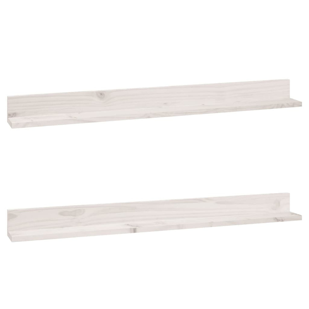 Weiße Wandregale 110cm, 2er Set