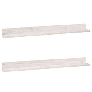 Weiße Wandregale 110cm, 2er Set