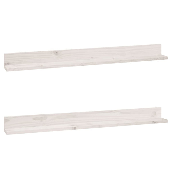 Weiße Wandregale 110cm, 2er Set