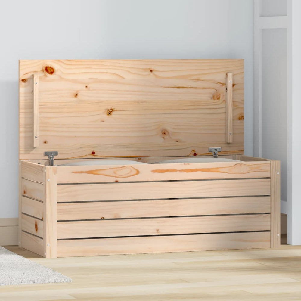 vidaXL Chest 89x36.5x33 cm Solid Pine Wood